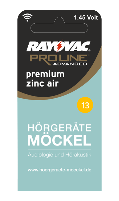 Zink-Luft-Hörgerätebatterien (Größe 13) der Marke Rayovac