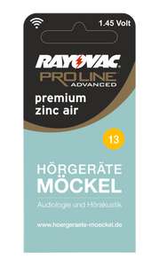 Zink-Luft-Hörgerätebatterien (Größe 13) der Marke Rayovac